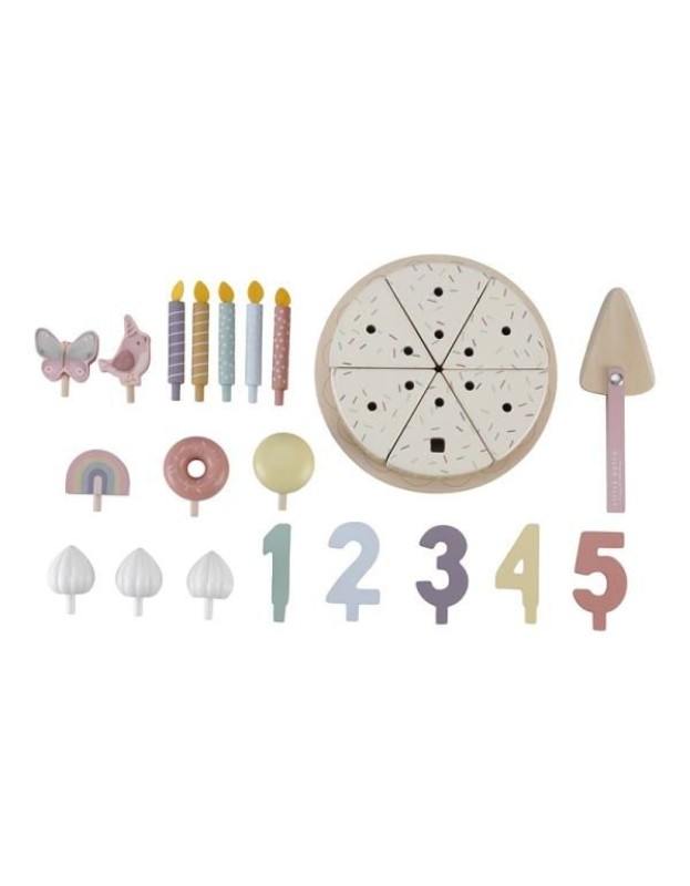 Дрвена торта со додатоци - розе, Little Dutch - Image 2