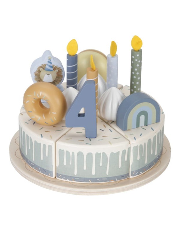 Дрвена торта со додатоци - зелена, Little Dutch