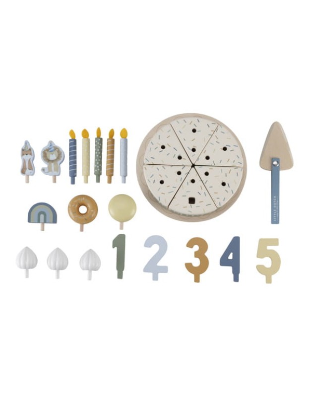 Дрвена торта со додатоци - зелена, Little Dutch - Image 2