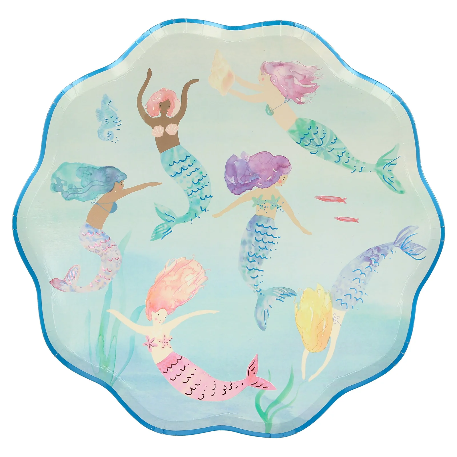 Meri Meri - Mermaid Swimming Plates (x8)